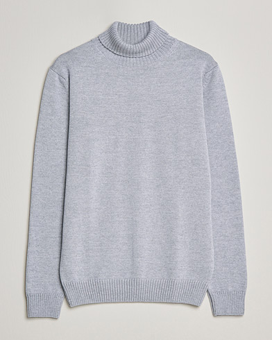 Men | Sweaters & Knitwear | Stenströms | Chunky Merino Rollneck Light Grey