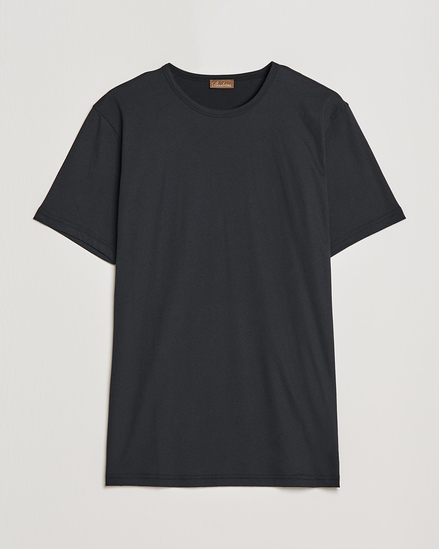 Stenströms Solid Cotton T-Shirt Black – Black