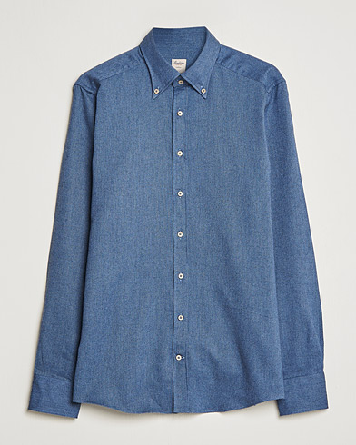 Men |  | Stenströms | Slimline Flannel Shirt Blue
