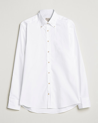 Men |  | Stenströms | Slimline Button Down Pinpoint Oxford Shirt White