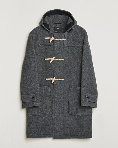 Men | Duffle Coats | Gloverall | 575 Monty Original Duffle Coat Grey/Blackwatch