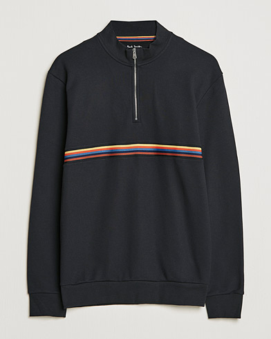 Men | Sweaters & Knitwear | Paul Smith | Half Zip Sweatshirt Black