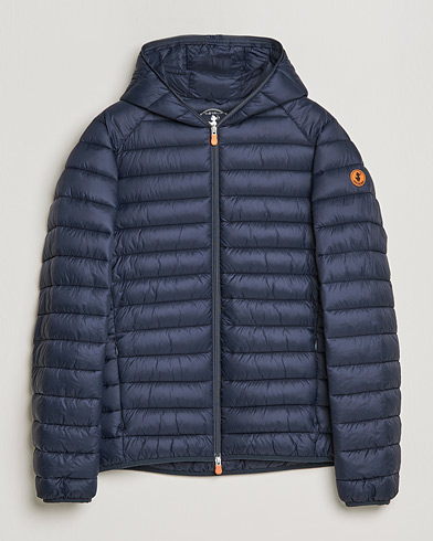 Men | Down Jackets | Save The Duck | Donald Lightweight Padded Hooded Jacket Blue Black