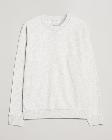 Men | Grey sweatshirts | Sunspel | Loopback Sweatshirt Archive White Melange
