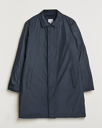 Men | Coats | Sunspel | Recycled Polyester Padded Coat Navy