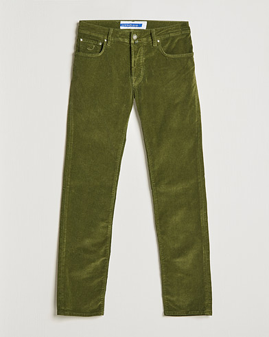 Men |  | Jacob Cohën | Bard 5-Pocket Corduroy Trousers Green