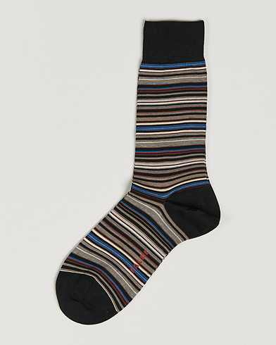 Men | Socks | Falke | Microblock Stripe Sock Grey White