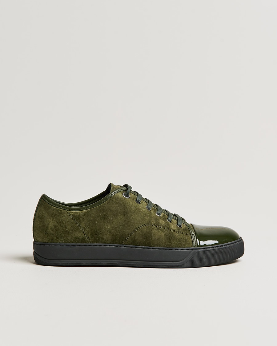 Lanvin Patent Cap Toe Sneaker Khaki – Green