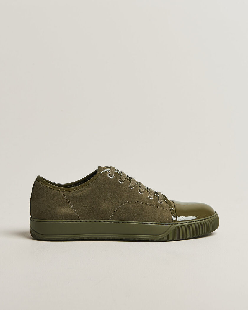 Lanvin Patent Cap Toe Sneaker Khaki – Green