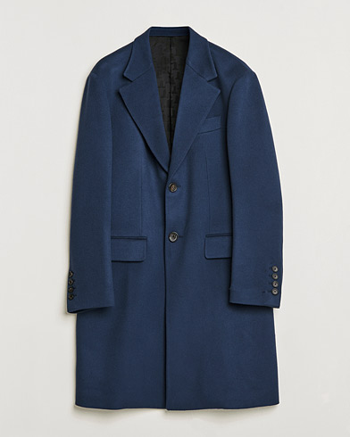 Men | Lanvin | Lanvin | Classic Wool Coat Midnight Blue