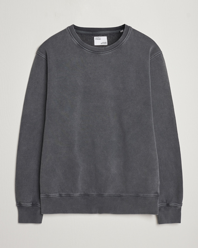 Men | Grey sweatshirts | Colorful Standard | Classic Organic Crew Neck Sweat Faded Black