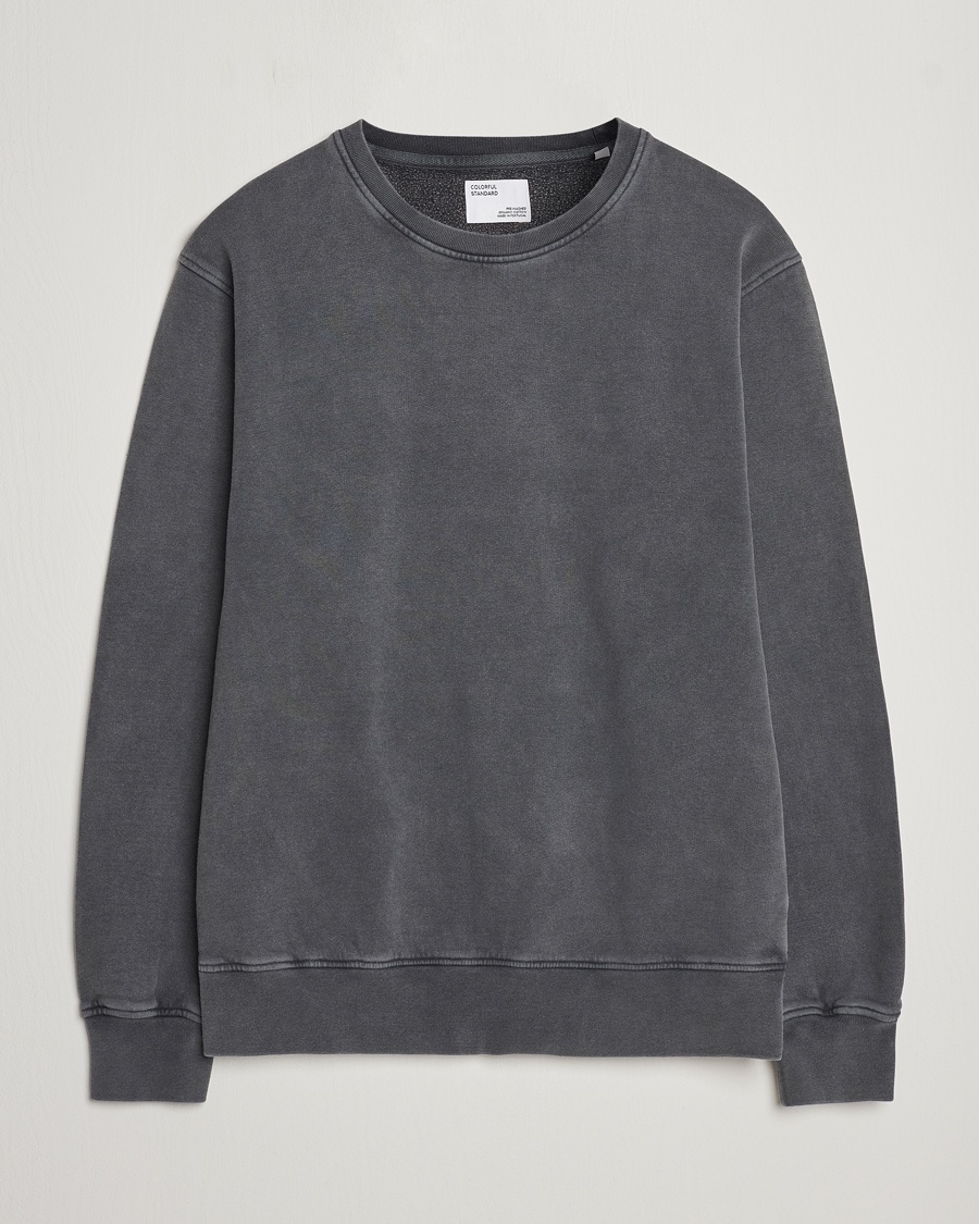 Colorful Standard Classic Organic Crew Neck Sweat Faded Black – Grey