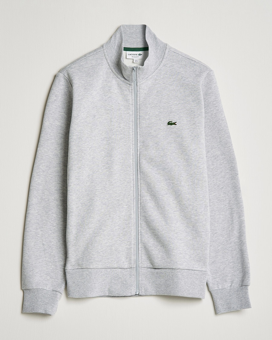 Lacoste Full Zip Sweater Silver Chine – Grey