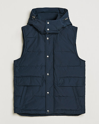 Men | Coats & Jackets | Woolrich | Aleutian Detachable Hooded Vest Melton Blue