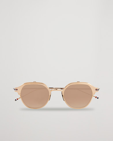Men | Thom Browne | Thom Browne | TB-S812 Flip-Up Sunglasses White Gold/Silver