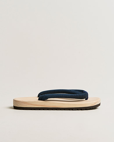 Men | Sandals & Slides | Beams Japan | Wooden Geta Sandals Navy