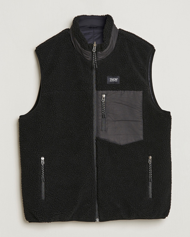 Men |  | TAION | Reversible Fleece Vest Black/Black