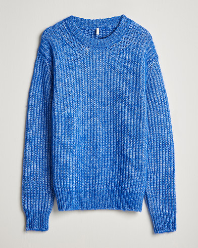 Men | Knitted Jumpers | Sunflower | Field Sweater Electric Blue