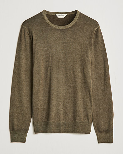 Men | Sweaters & Knitwear | Gran Sasso | Vintage Merino Fashion Fit Crew Neck Pullover Green