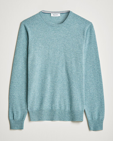 Men | Sweaters & Knitwear | Gran Sasso | Wool/Cashmere Crew Neck Aqua Green
