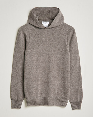Men | Sweaters & Knitwear | Gran Sasso | Wool Hoodie Taupe Melange