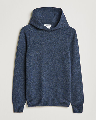 Men | Sweaters & Knitwear | Gran Sasso | Wool Hoodie Navy Melange