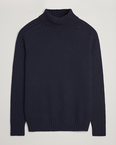 Men | Sweaters & Knitwear | Gran Sasso | Rainwool Rollneck Navy