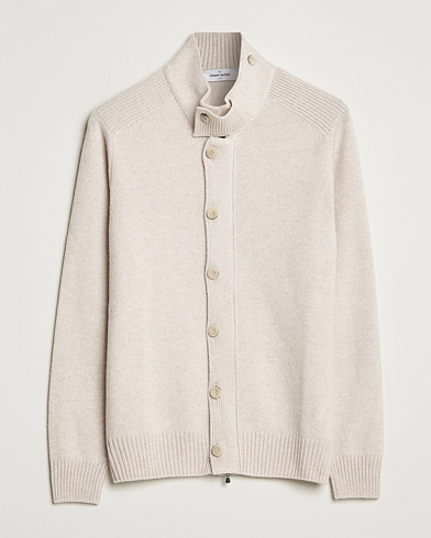 Men | Sweaters & Knitwear | Gran Sasso | Heavy Wool Cardigan Beige