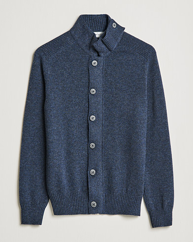 Men | Sweaters & Knitwear | Gran Sasso | Heavy Wool Cardigan Navy