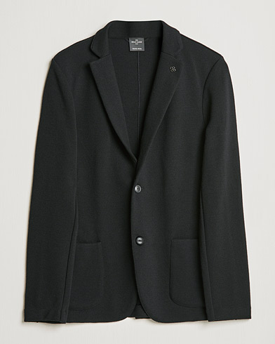 Men | Blazers | Gran Sasso | Travel Wool Knitted Jacket Black