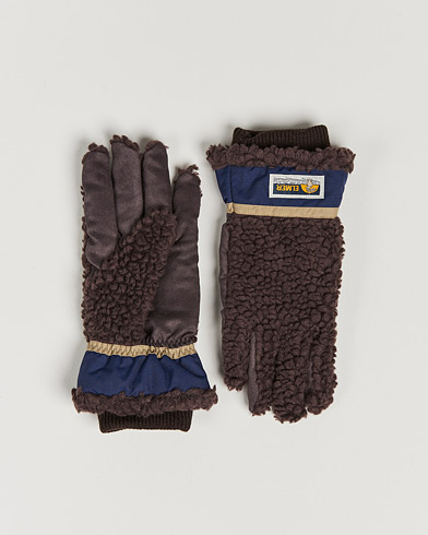 Men | Gloves | Elmer by Swany | Sota Wool Teddy Gloves Brown