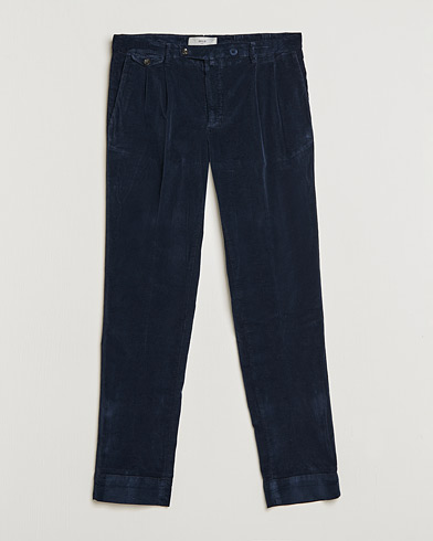 Men | Trousers | Briglia 1949 | Easy Fit Corduroy Trousers Navy