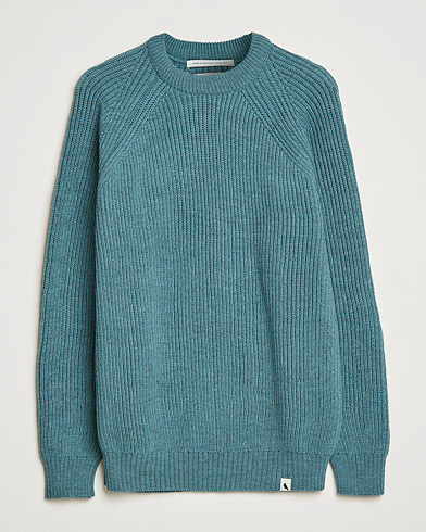 Men |  | Peregrine | Ford Knitted Wool Jumper Seafoam