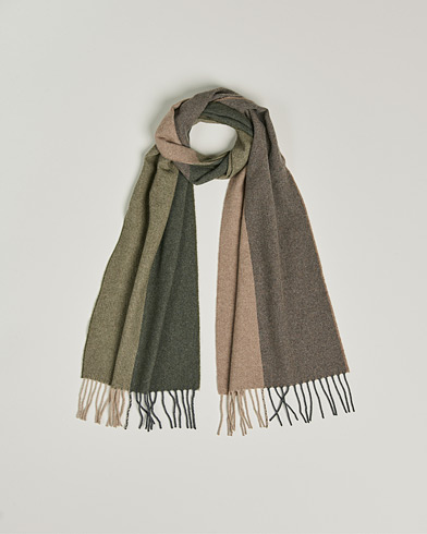 Men | Accessories | Begg & Co | Brook Recycled Cashmere/Merino Scarf Dark Olive