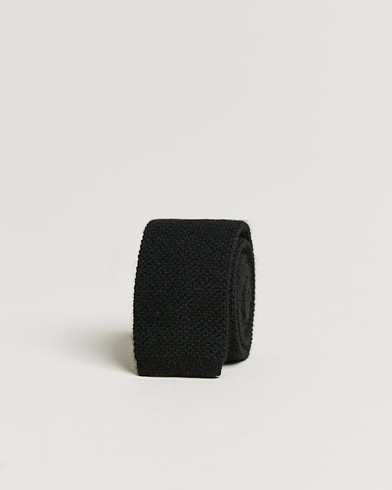 Men |  | Beams F | Knitted Cashmere Tie Black
