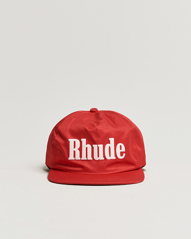Men | New Brands | Rhude | Satin Logo Cap Red/White