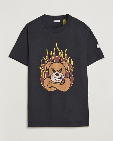 Men | T-Shirts | Moncler Genius | 8 Palm Angels Bear Motif T-Shirt Black