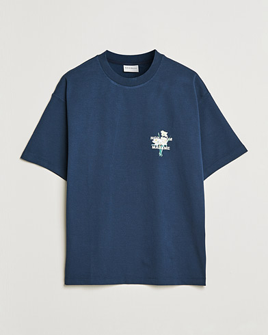 Men |  | Drôle de Monsieur | Fleur Slogan T-Shirt Navy