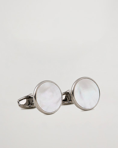 Men | Accessories | Amanda Christensen | Cufflink & Shirt Studs Set White/Silver