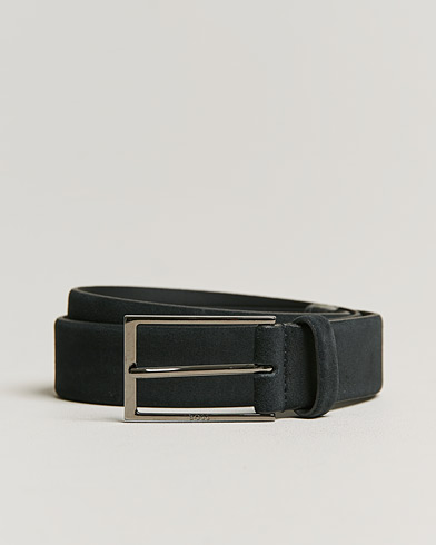 Men | Belts | BOSS BLACK | Calindo Suede Belt Dark Blue