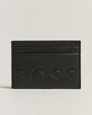Men | Cardholders | BOSS | Signature Leather Card Holder Black