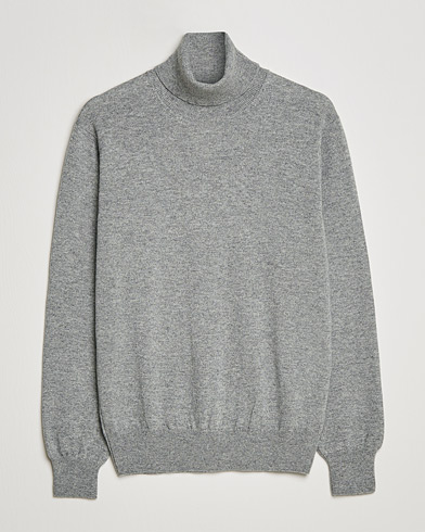 Men | Cashmere sweaters | Piacenza Cashmere | Cashmere Rollneck Sweater Light Grey