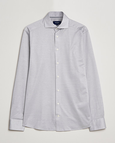 Men | Casual Shirts | Eton | King Knit Filo Di Scozia Shirt Grey