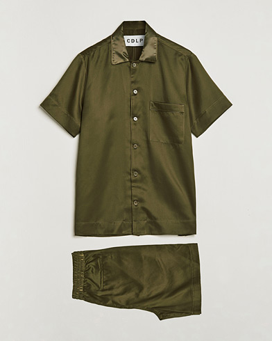 Men | Pyjamas & Robes | CDLP | Short Sleeve Lounge Set Olive