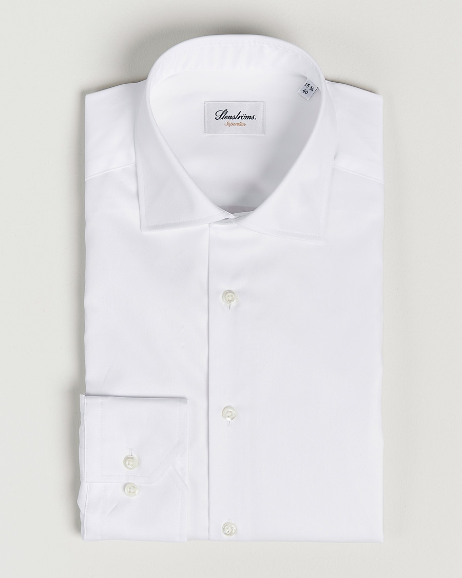 Stenströms Superslim Plain Shirt White – White