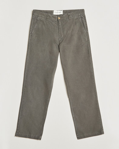 Men | Formal Trousers | A Day's March | Redwood Cotton/Tencel Trousers Olive