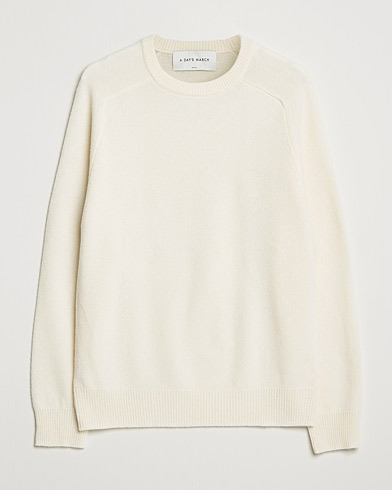 Men | Sweaters & Knitwear | A Day's March | Brodick Lambswool Sweater Off White