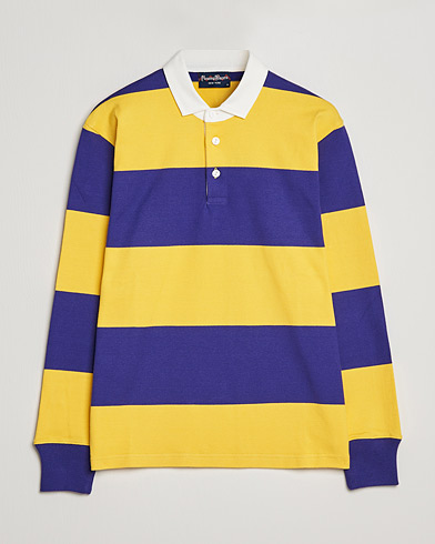 Men | Rugby Shirts | Rowing Blazers | Horizontal Stripe Rugby Gold/Purple