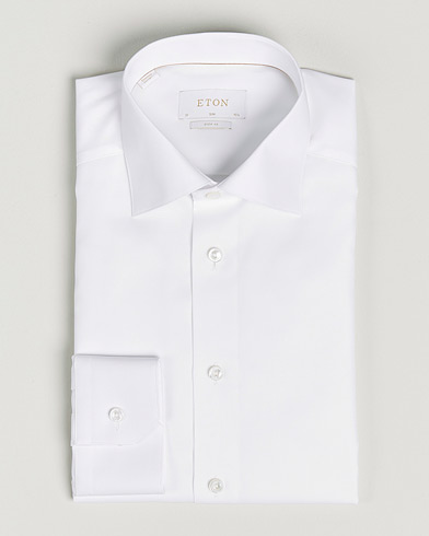 Men | Business Shirts | Eton | Giza 45 Cotton Shirt White