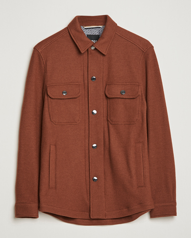 Men | Shirt Jackets | BOSS | Carper Wool Overshirt Medium Brown